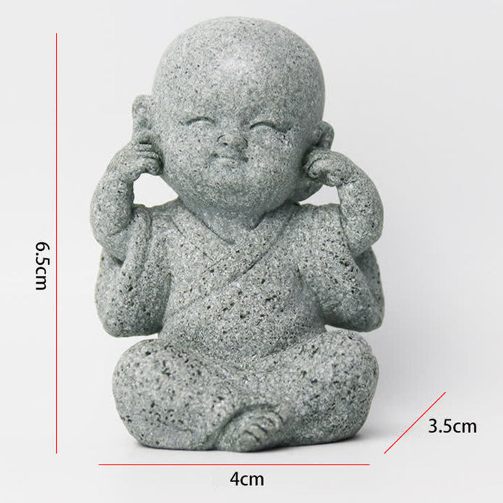 Buddha Stones Meditation Prayer Monk Buddha Statue Serenity Home Decoration