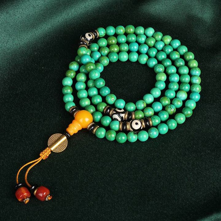 Tibetan Turquoise Mala Balance Necklace Bracelet