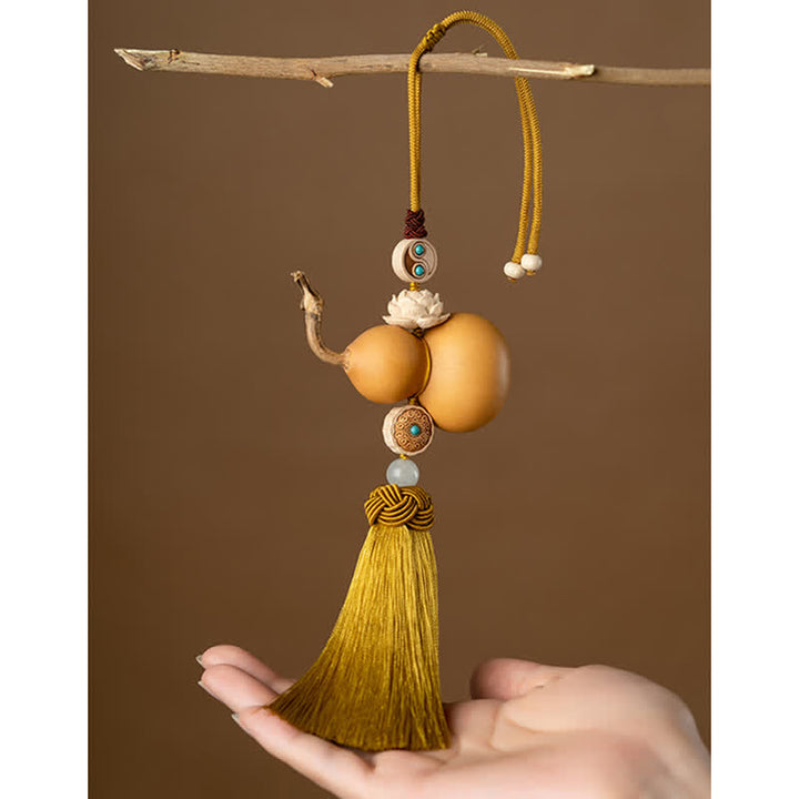 Feng Shui Gourd Lotus Wealth Tassels Knot Decoration