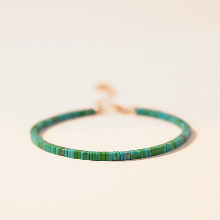 Turquoise Beaded Friendship Strength Chain Bracelet