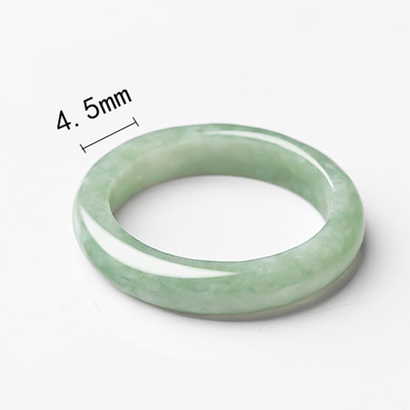 Buddha Stones Natural Jade Prosperity Abundance Ring