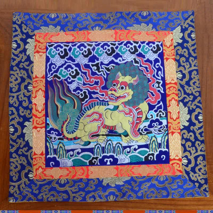 Fengshui Kirin Prayer Altar Mat Healing Meditation Auspicious Symbol Mat