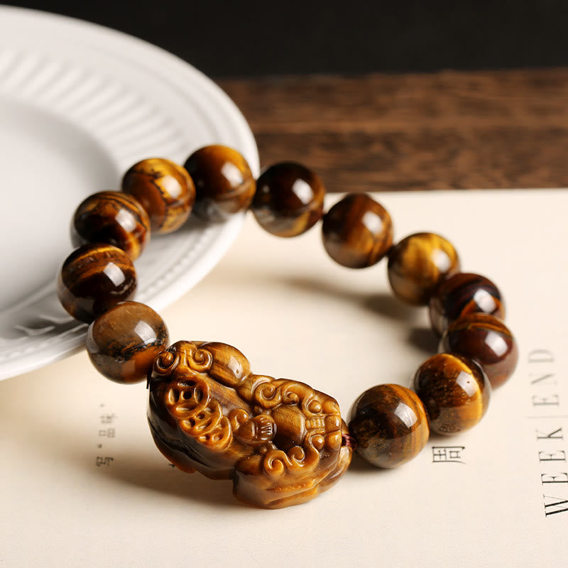 Buddha Stones Natural Tiger Eye Wealth Bracelet