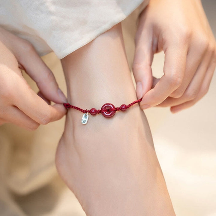 FREE Today: May You Be Healthy and Safe Cinnabar Bracelet Anklet