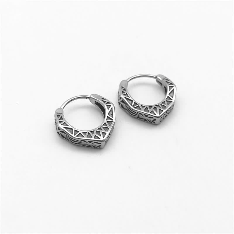 Viking Hoop Titanium Steel Balance Earrings