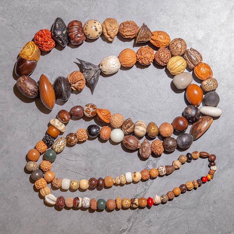 Buddha Stones 108 Mala Beads Bodhi Seed Luck Wealth Bracelet Wrist Mala