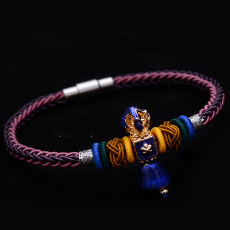 Tibetan Handmade Dorje Vajra Strength Eight Threads String Bracelet