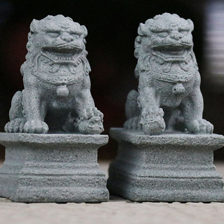 Buddha Stones Lion Fu Foo Dogs Elephant Ward Off Evil Blessing Home Decoration