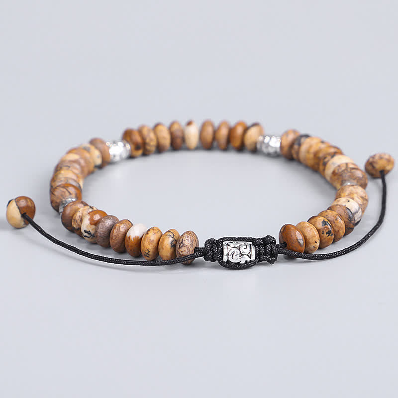 Picture Jasper Positive Beads String Bracelet