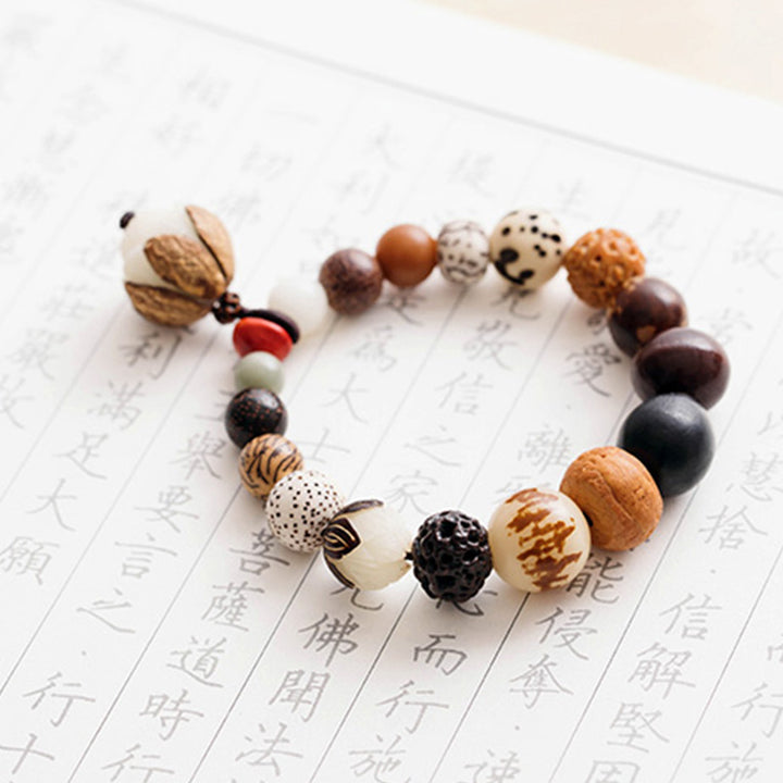 Bodhi Seed Lotus Wisdom Peace Wrist Mala Bracelet