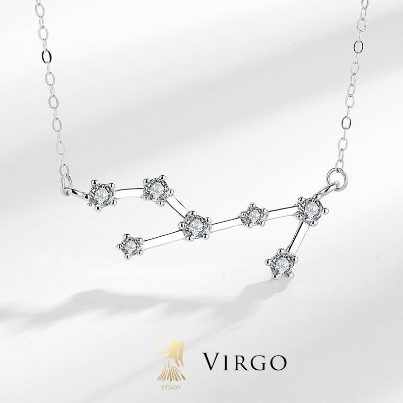 925 Sterling Silver 12 Constellations of the Zodiac Astrology Blessing Necklace Pendant (Extra 30% Off | USE CODE: FS30)