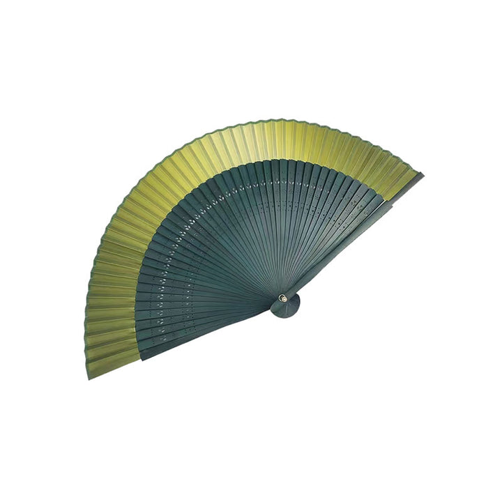 Buddha Stones Gradient Handheld Bamboo Folding Fan