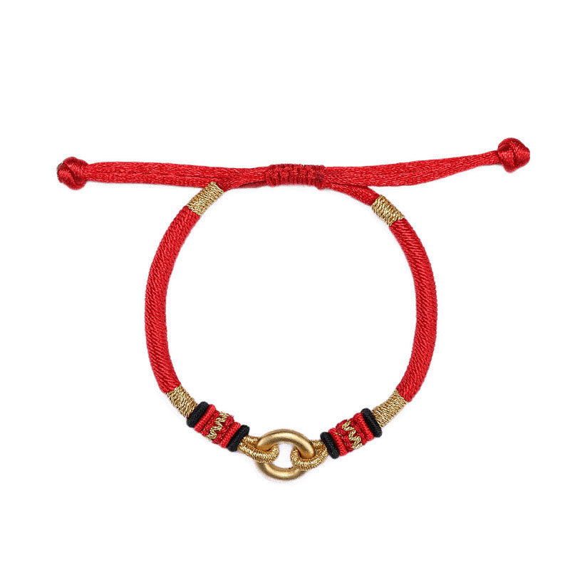 Buddha Stones FengShui Lucky Red String Couple Bracelet