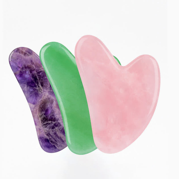 Natural Gemstone Crystal Love Heart Gua Sha Board Gua Sha Tool (Extra 30% Off | USE CODE: FS30)