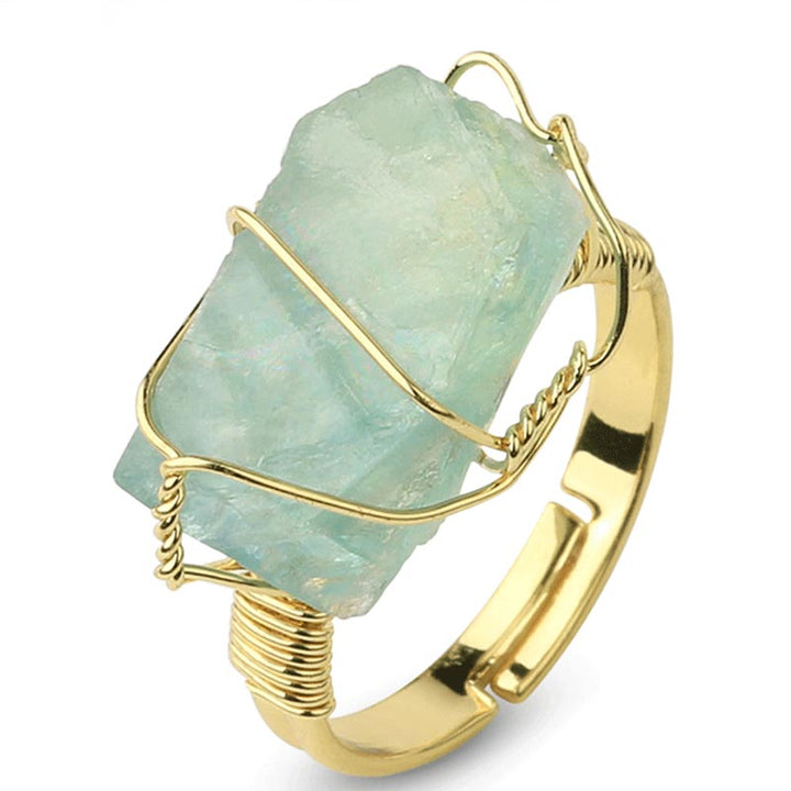 Natural Crystal Gemstone Amethyst Adjustable Ring (Extra 30% Off | USE CODE: FS30)