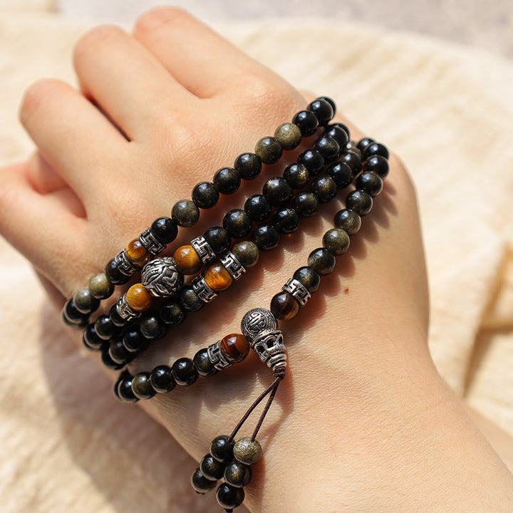 Golden Obsidian Energy Bracelet Necklace