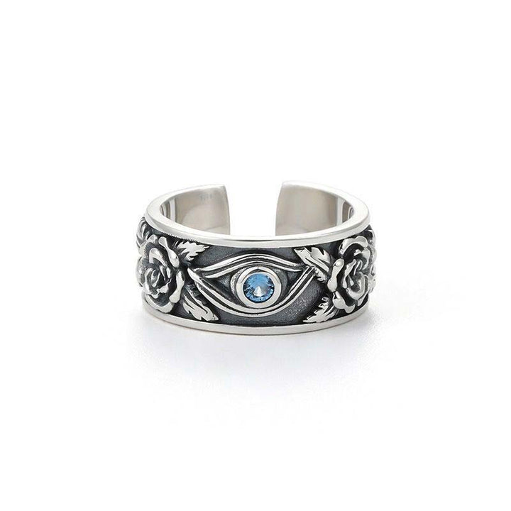 Eye Of Horus Crystal Protection Copper Adjustable Ring