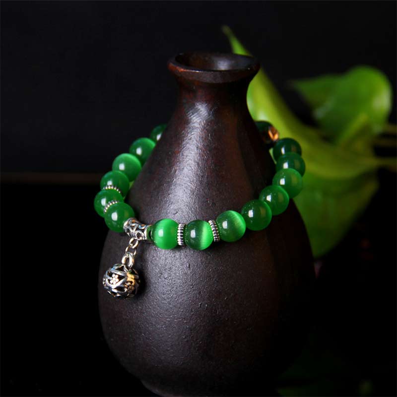 Buddha Stones Tibetan Cat Eye Lucky Bracelet