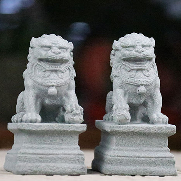 Buddha Stones Lion Fu Foo Dogs Elephant Ward Off Evil Blessing Home Decoration