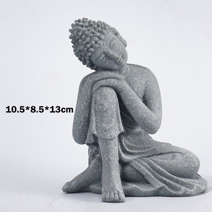 Buddha Stones Sitting Meditation Buddha Blessing Compassion Decoration