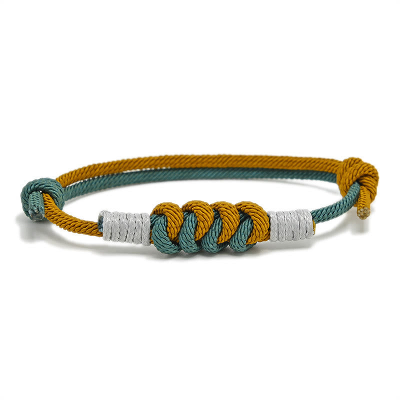 Buddha Stones Simple Design King Kong Knot Strength Braid String Bracelet