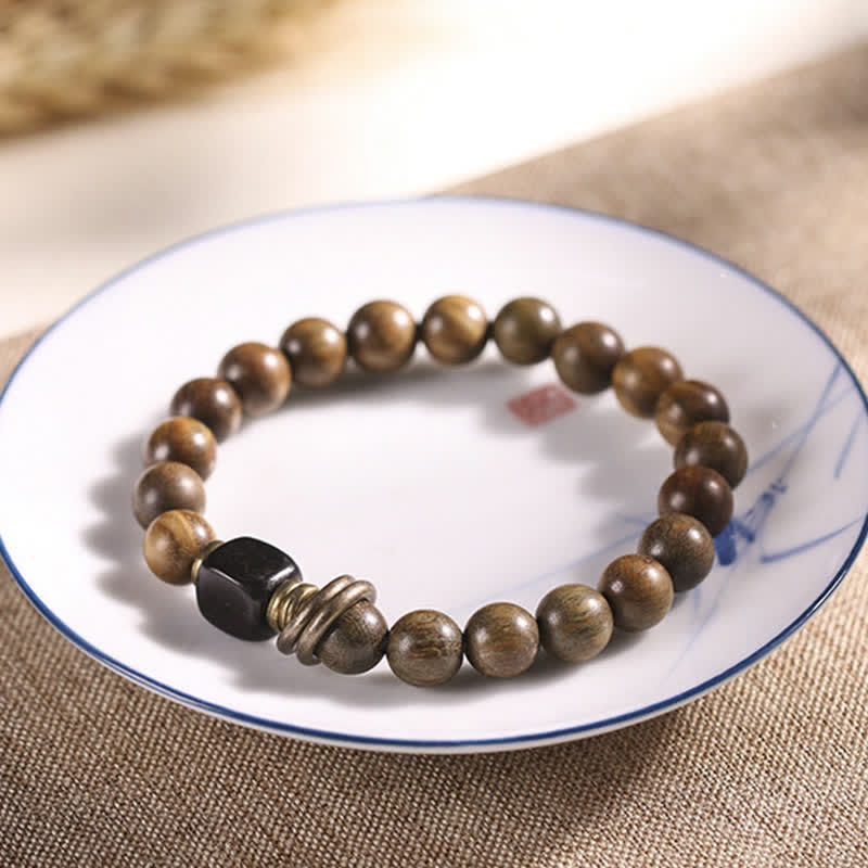 Tibetan Green Sandalwood Crystal Soothing Peace Bracelet