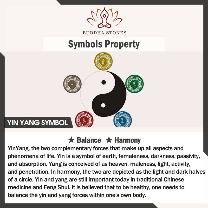 Buddha Stones Yin Yang Chain Balance Necklace Pendant