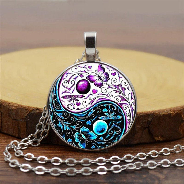 Buddha Stones Yin Yang Chain Balance Necklace Pendant