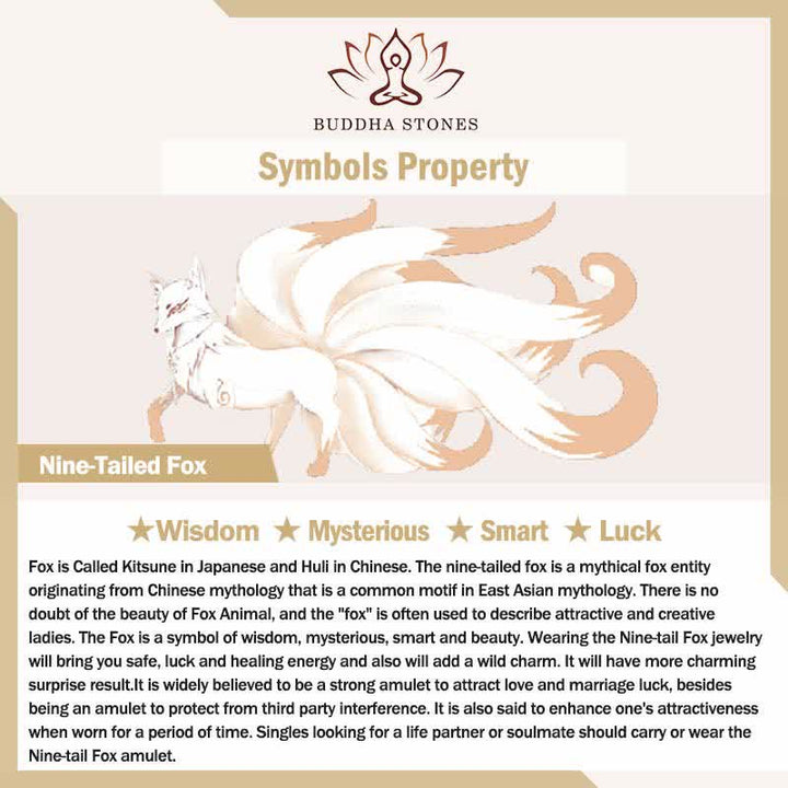 Hetian Cyan Jade Nine Tailed Fox Luck Necklace String Pendant