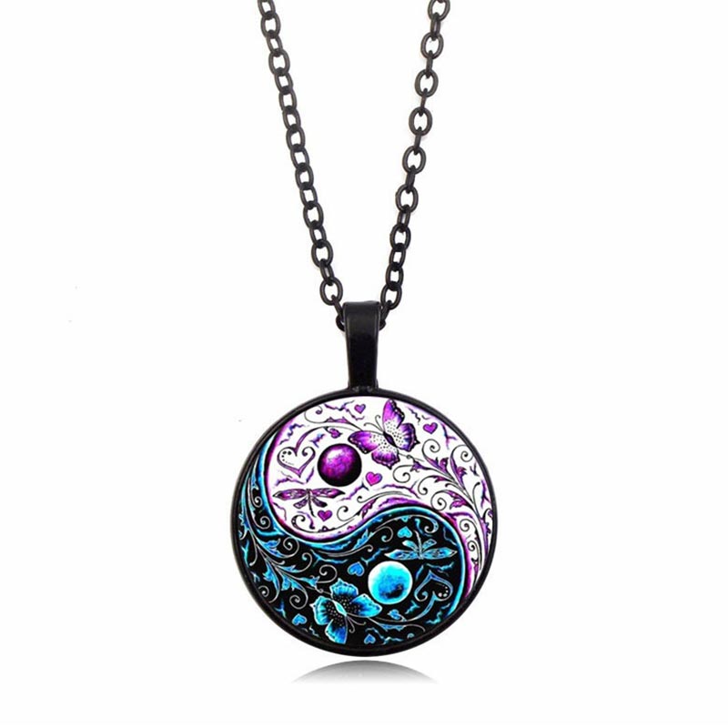 Buddha Stones Yin Yang Chain Balance Necklace Pendant