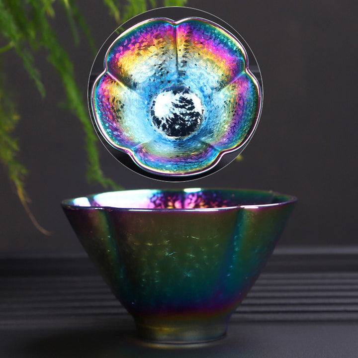 Buddha Stones Rainbow Color Jianzhan Ceramic Teacup Kung Fu Tea Cup Bowl