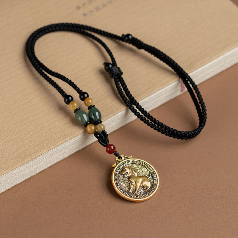 12 Chinese Zodiac Blessing Wealth Fortune Necklace Pendant