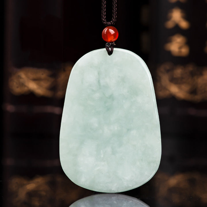 Chinese Zodiac Flying Dragon Jade Protection Necklace String Pendant