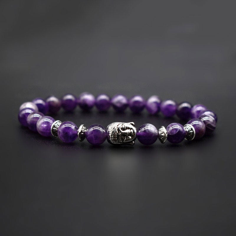 Buddha Stones Amethyst Love Healing Bracelet