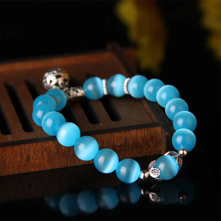 Buddha Stones Tibetan Cat Eye Lucky Bracelet