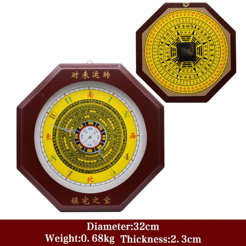 Feng Shui Bagua Map Balance Energy Map Wall Clock