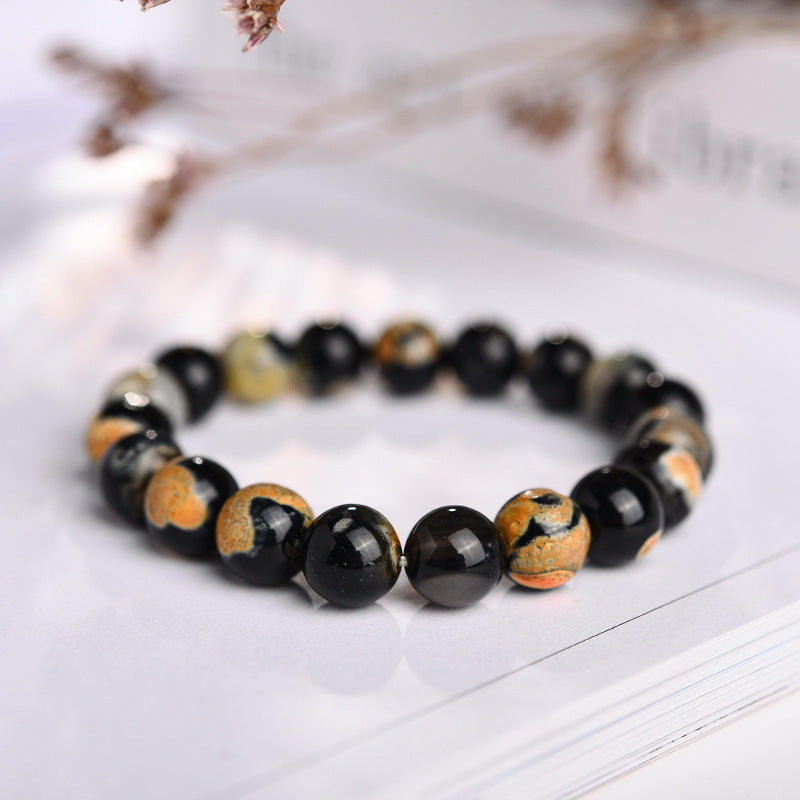 Buddha Stones Various Agate Black Onyx Protection Bracelet