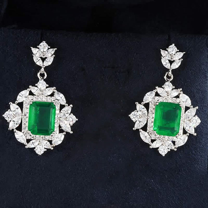 Emerald Crystal Red Corundum Confidence Courage Ring Earrings Necklace Pendant