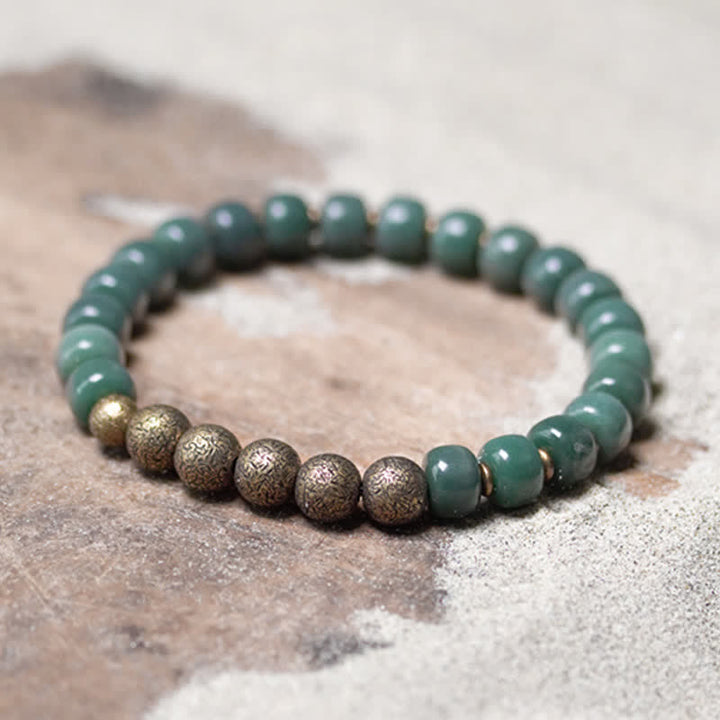 Tibetan Cyan Bodhi Seed Copper Success Bracelet