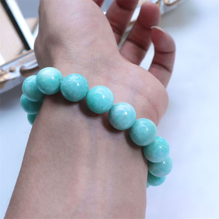 Buddha Stones Natural Amazonite Beads Healing Confidence Bracelet