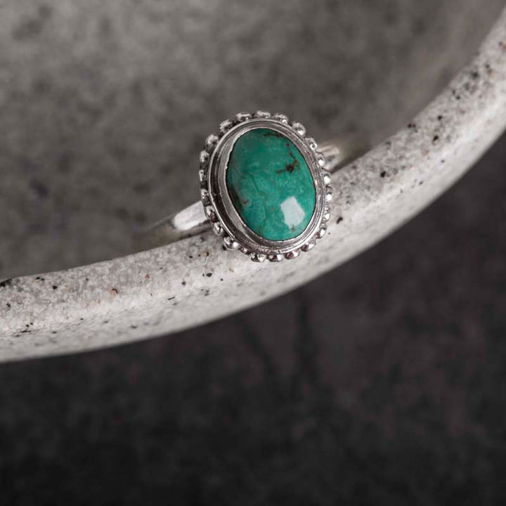 925 Sterling Silver Turquoise Wisdom Love Ring