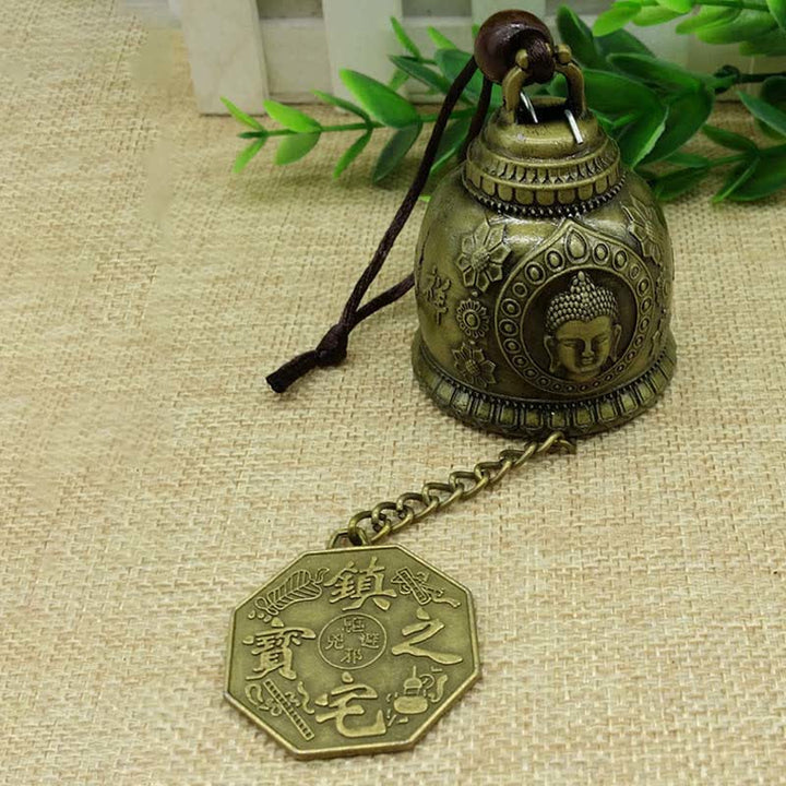 Feng Shui Buddha Koi Fish Dragon Elephant Wind Chime Bell Luck Wall Hanging Decoration