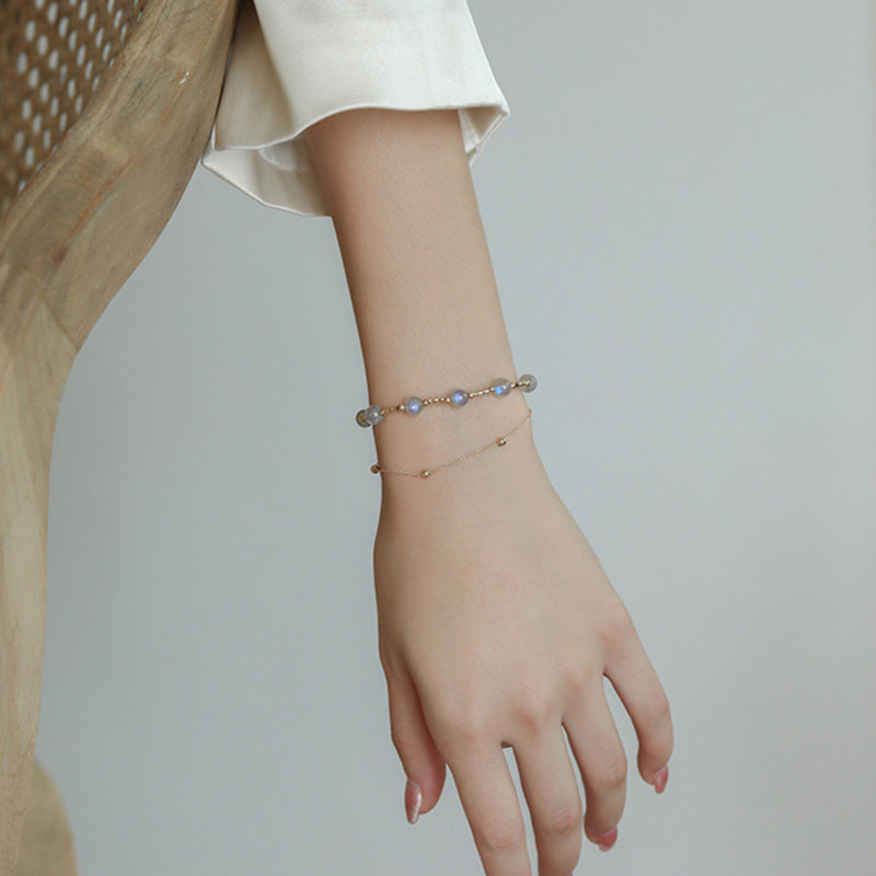 Moonstone Positive Charming Chain Bracelet