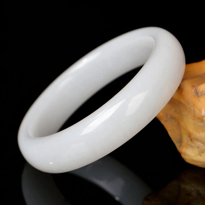 Natural Golden Silk Jade Wealth Luck Bracelet Bangle