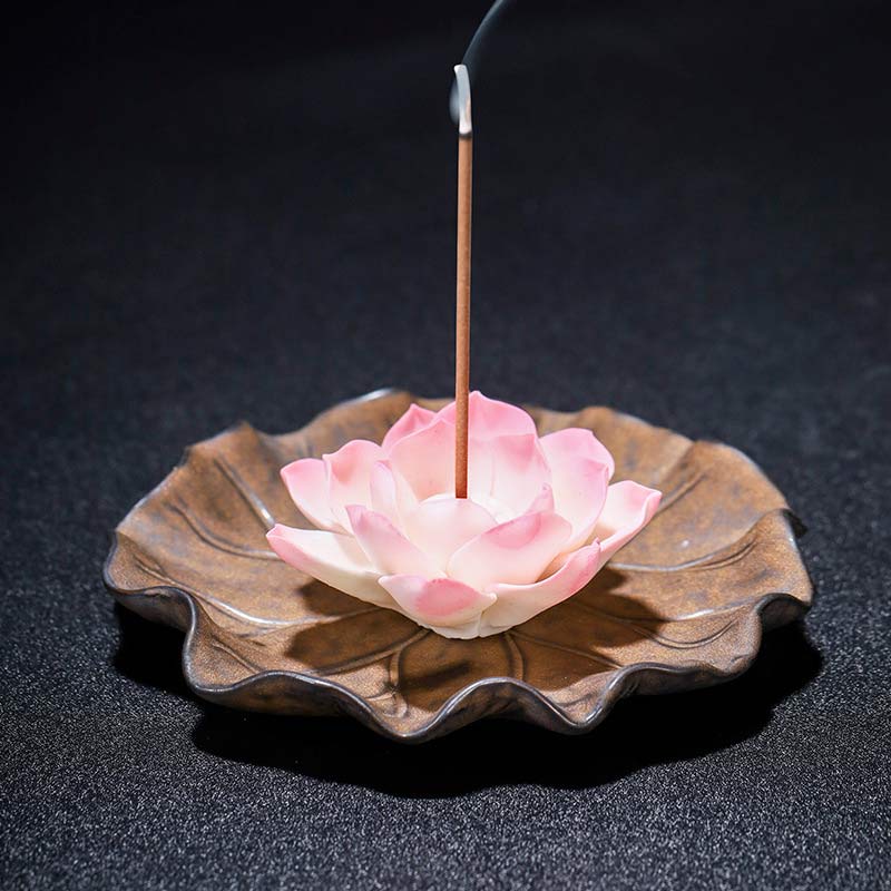 Tibetan Lotus Blessing Incense Burner Decoration