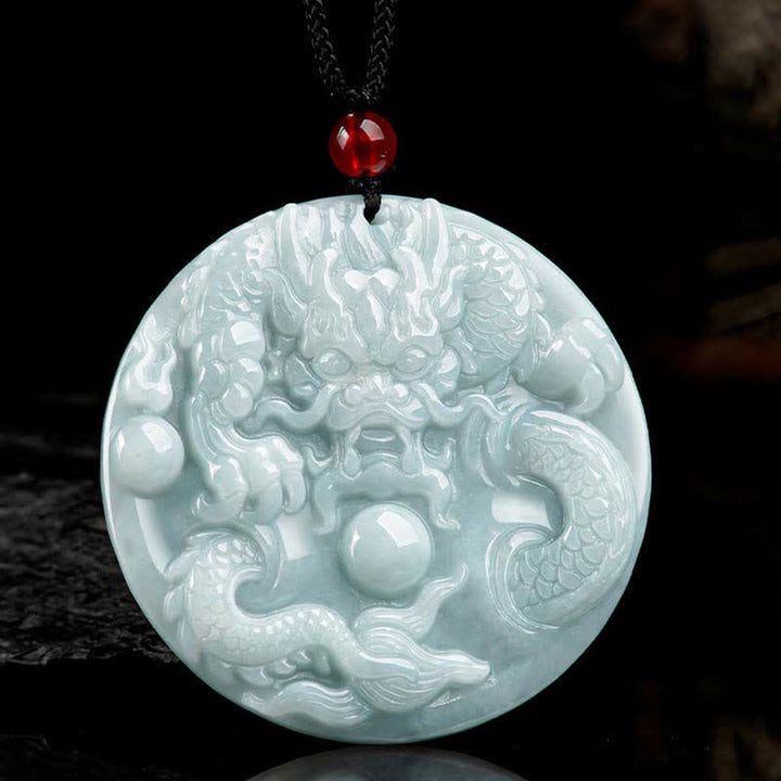 ❗❗❗A Flash Sale-  Buddha Stones Chinese Zodiac Dragon Jade Success Amulet String Necklace