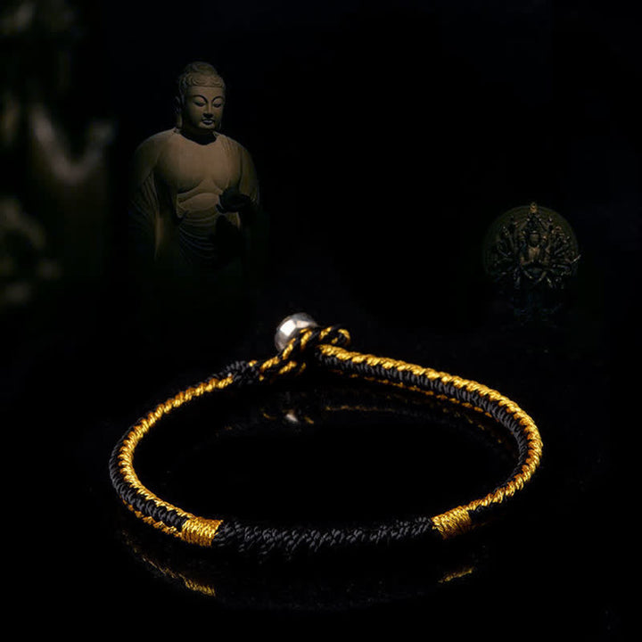 Buddha Stones Tibetan Handmade Braid Luck String Protection Bracelet