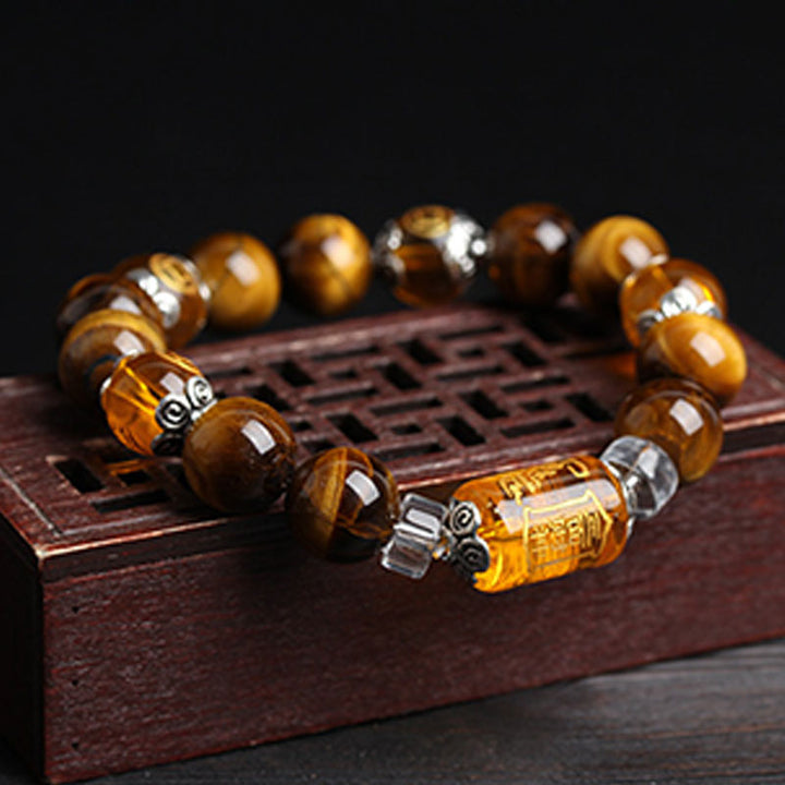 Buddha Stones Tiger Eye Bead Fortune Prosperity Bracelet