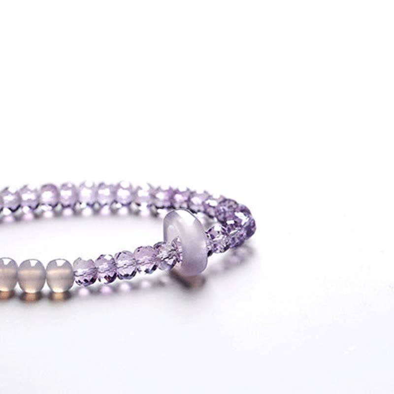 Natural Amethyst Crystal Meditation Healing Bracelet