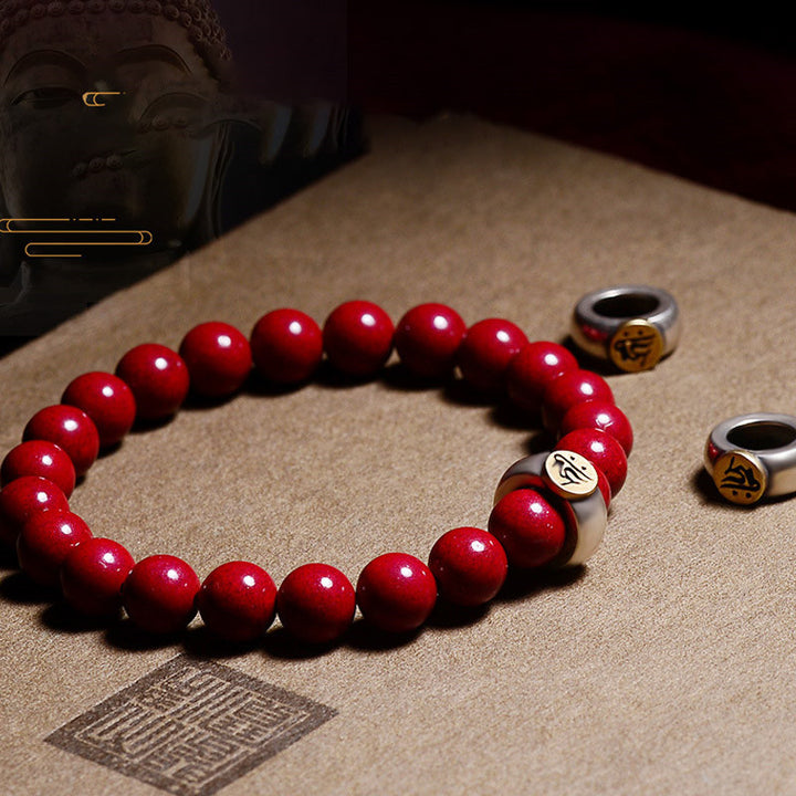 Buddha Stones Chinese Zodiac Natal Buddha Cinnabar Protection Bracelet